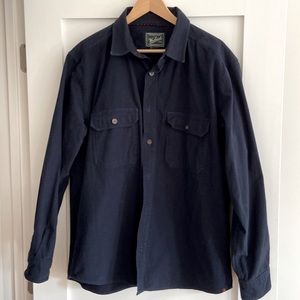 Woolrich Navy heavyweight flannel shirt large